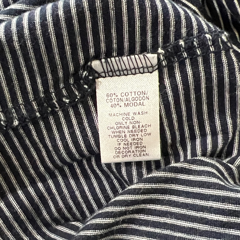 LOFT Navy and White Striped Short Sleeve Tee - Picture 6 of 6